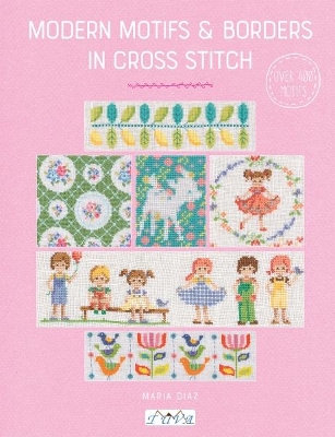 Book cover for Modern Motifs & Borders in Cross Stitch