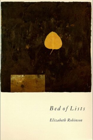 Cover of Bed of Lists
