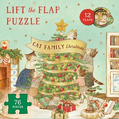 Book cover for Cat Family Christmas Lift-The-Flap Puzzle