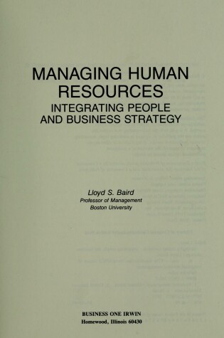 Cover of Managing Human Resources