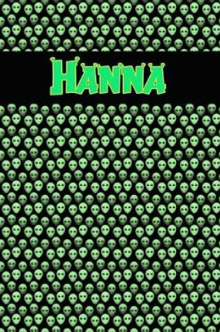 Cover of 120 Page Handwriting Practice Book with Green Alien Cover Hanna