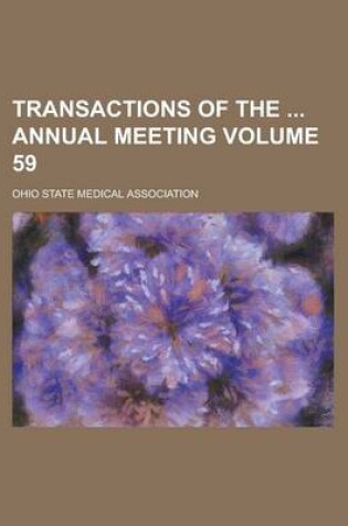 Cover of Transactions of the Annual Meeting Volume 59