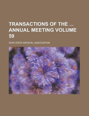 Book cover for Transactions of the Annual Meeting Volume 59