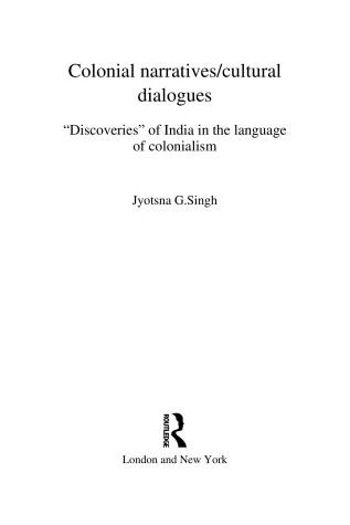 Book cover for Colonial Narratives/Cultural Dialogues