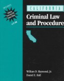 Book cover for California Criminal Law and Procedure