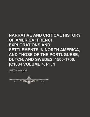 Book cover for Narrative and Critical History of America Volume 4, PT. 1