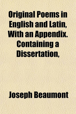 Book cover for Original Poems in English and Latin, with an Appendix. Containing a Dissertation,