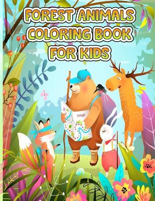 Book cover for Forest Animals Coloring Book For Kids