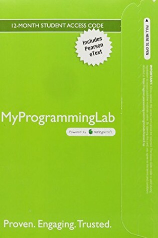 Cover of MyLab Programming with Pearson eText -- Access Card -- for Introduction to Computing and Programming in Python