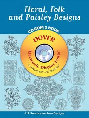 Book cover for Floral, Folk and Paisley Designs CD-Rom and Book