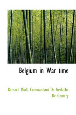 Cover of Belgium in War Time