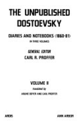 Cover of The Unpublished Dostoyevsky