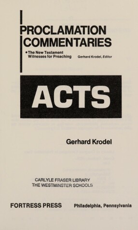 Book cover for Acts