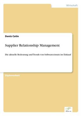 Book cover for Supplier Relationship Management