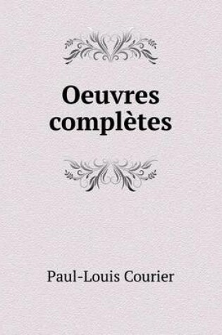 Cover of Oeuvres complètes