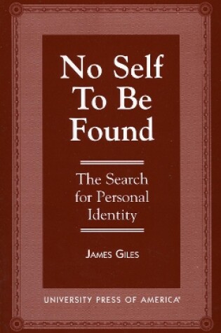 Cover of No Self to be Found