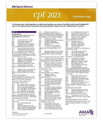 Book cover for CPT 2023 Express Reference Coding Card: Ophthalmology