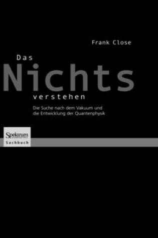 Cover of Das Nichts Verstehen