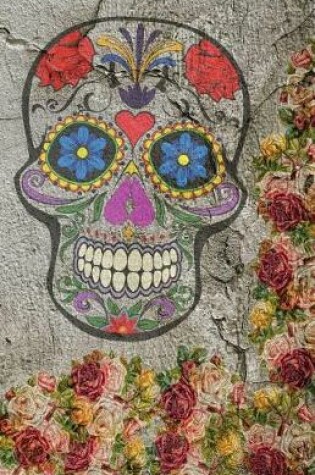 Cover of Sugar Skull & Roses Journal Notebook, Wide Ruled