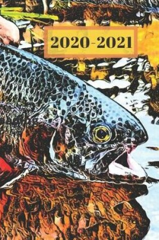 Cover of Teal and Brown Spotted Trout Dated Calendar Planner 2 Years To-Do Lists, Tasks, Notes Appointments for Fly Fisherman