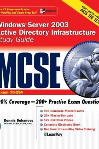 Cover of MCSE Windows Server 2003 Active Directory Infrastructure Study Guide (Exam 70-294) with Windows (R) Server 2003 180-Day Trial Software