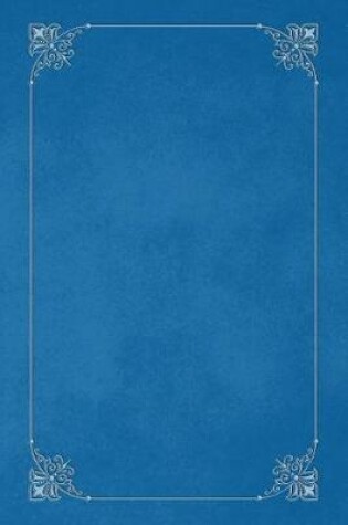 Cover of Cobalt Blue 101 - Blank Notebook with Fleur de Lis Corners