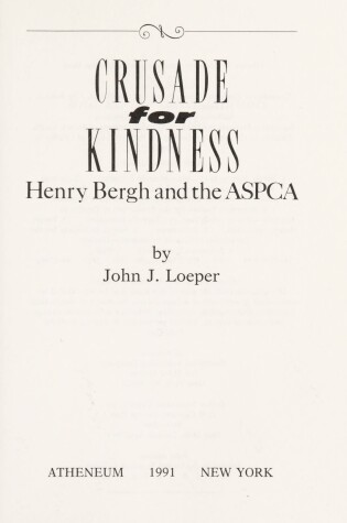 Cover of Crusade for Kindness