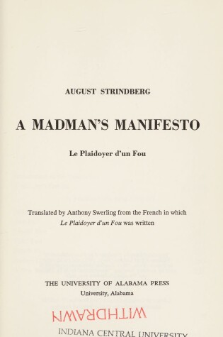Cover of A Madman's Manifesto