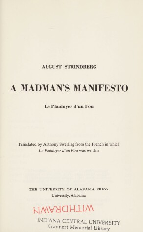Book cover for A Madman's Manifesto