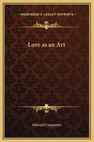 Cover of Love as an Art