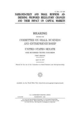 Cover of Sarbanes-Oxley and small business