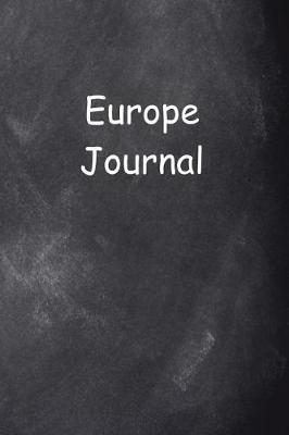 Book cover for Europe Journal Chalkboard Design