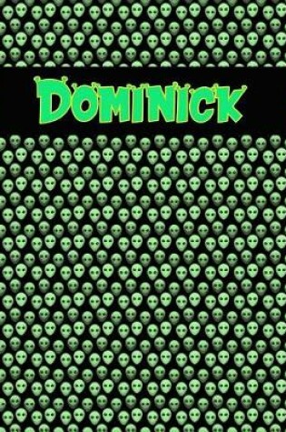 Cover of 120 Page Handwriting Practice Book with Green Alien Cover Dominick