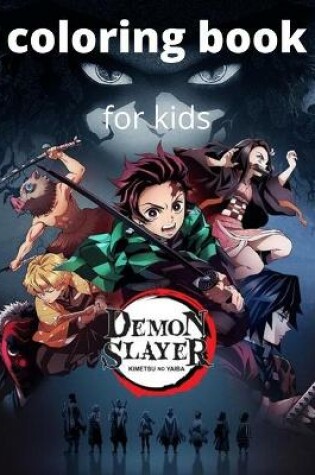 Cover of Demon slayer coloring book for kids