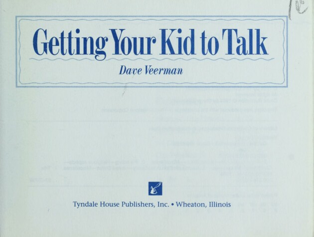 Book cover for Getting Your Kid to Talk