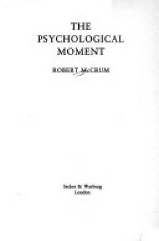 Cover of The Psychological Moment