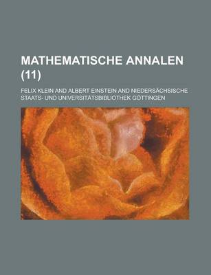 Book cover for Mathematische Annalen (11 )