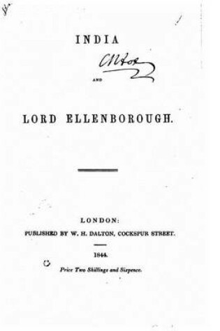 Cover of India and Lord Ellenborough