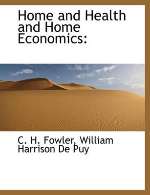 Book cover for Home and Health and Home Economics