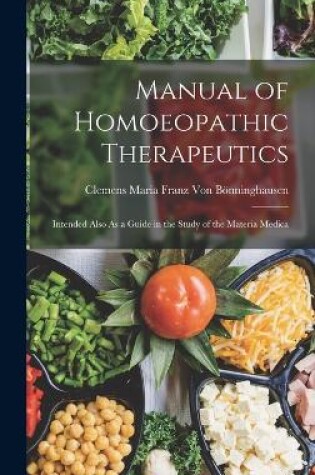 Cover of Manual of Homoeopathic Therapeutics