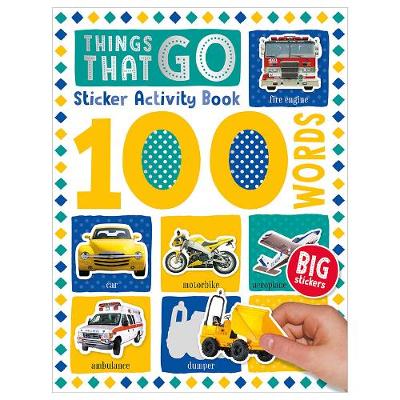 Book cover for 100 Things That Go Words Sticker Activity