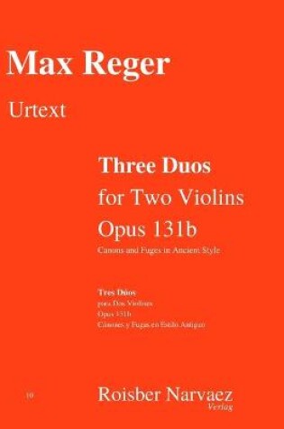 Cover of Three Duos for Two Violins. Opus 131b