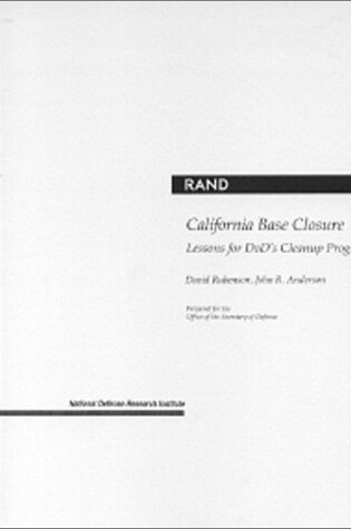 Cover of California Base Closure