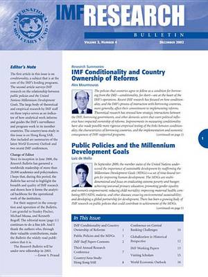 Book cover for IMF Research Bulletin, December 2002