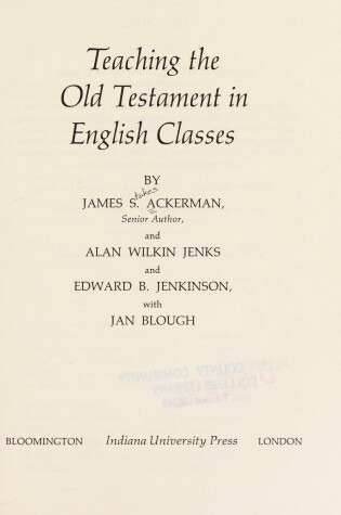 Cover of Teaching the Old Testament in English Classes