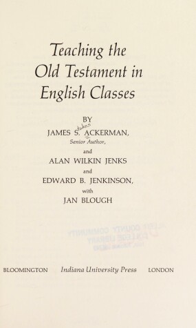 Cover of Teaching the Old Testament in English Classes