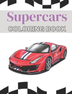 Book cover for Supercars Coloring Book