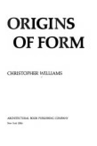 Cover of Origins of Form O/P