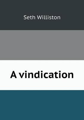 Book cover for A vindication