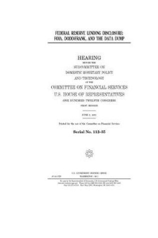 Cover of Federal Reserve lending disclosure